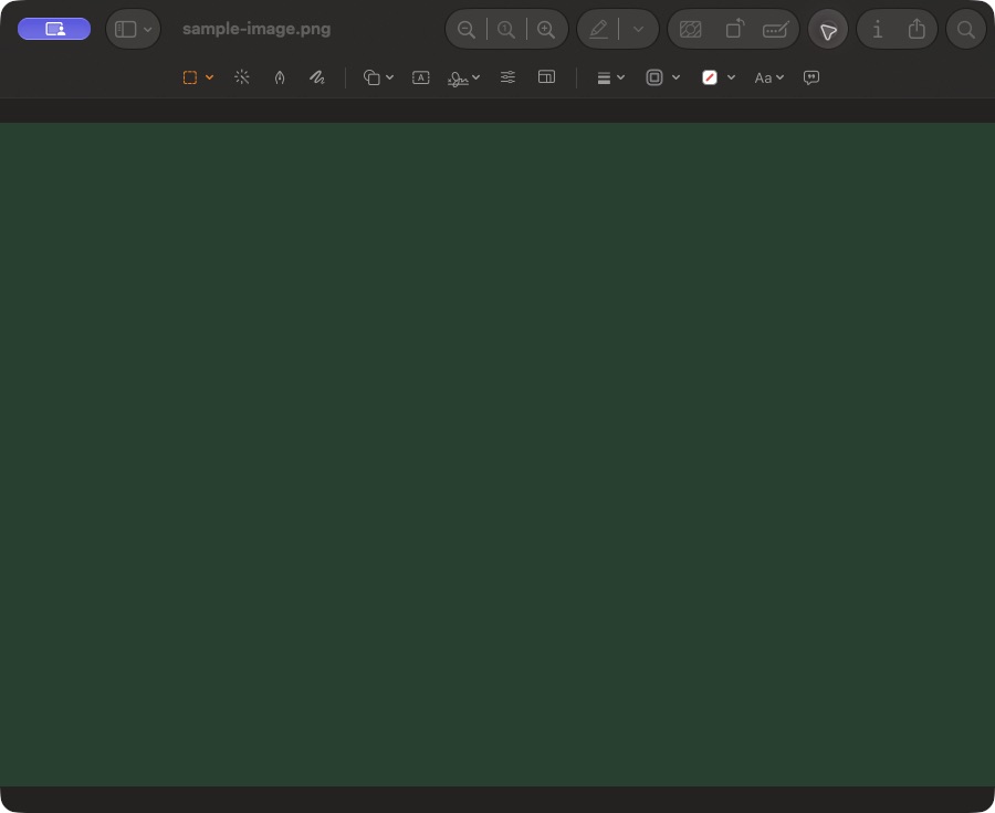 The separate Preview application with its Markup toolbar.